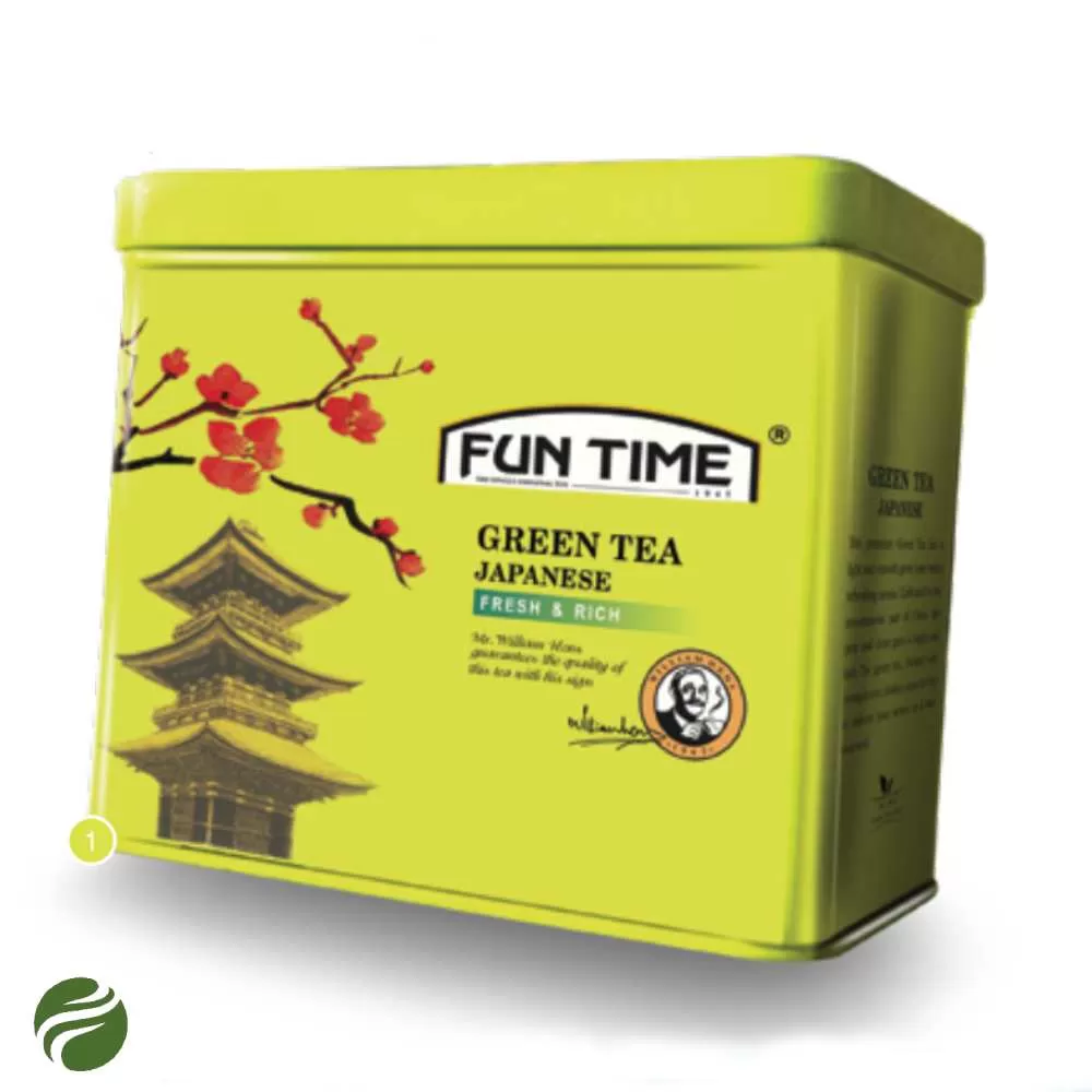  چای سبز ژاپنی قوطی فلزی 200 گرمی فان تایم 